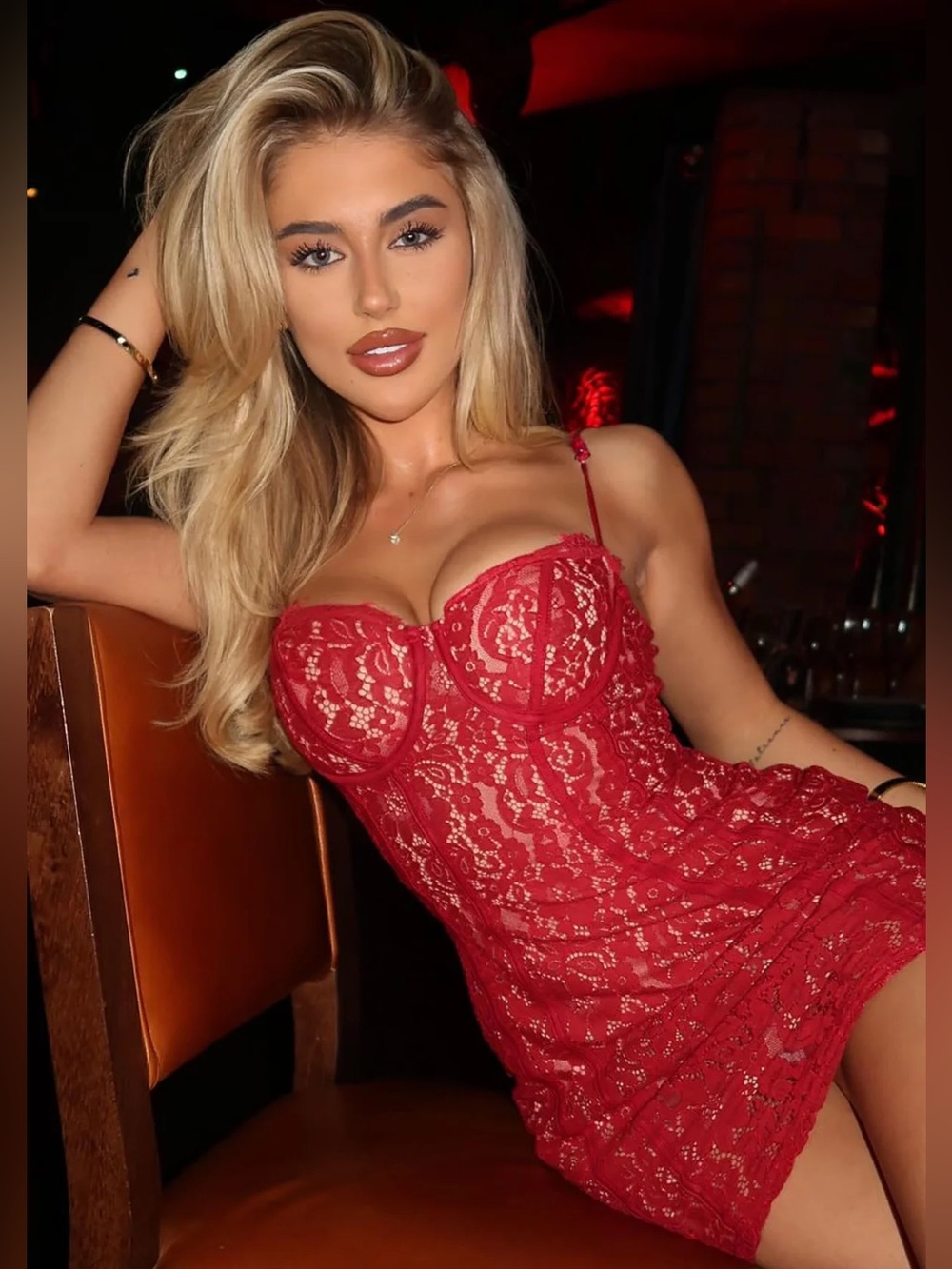 Fashion Nova All in Love Lace Mini Dress